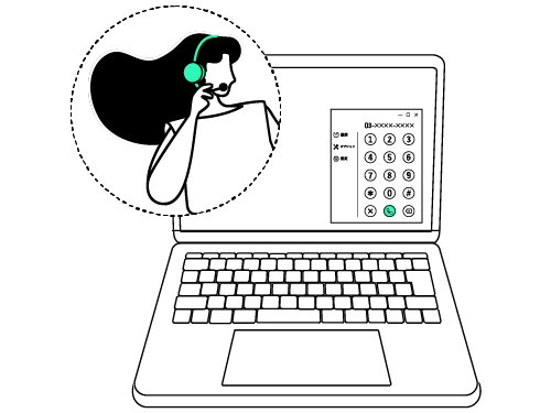 通話サービスのイラスト