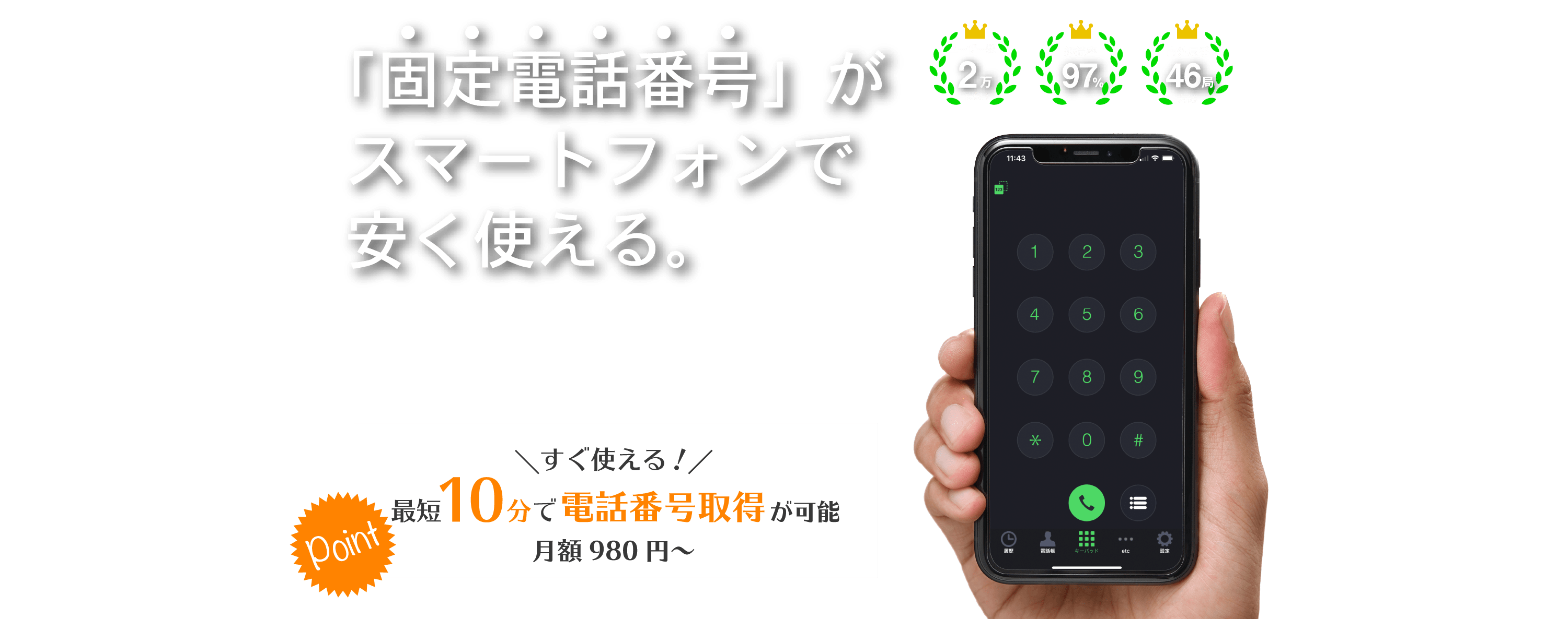 固定電話番号がスマホのアプリでも電話機でも使える 03plus ゼロサンプラス